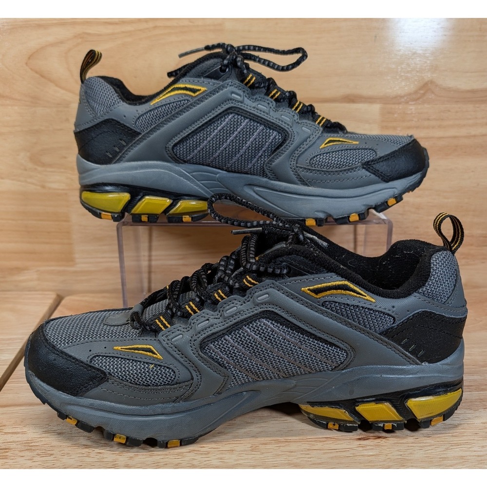 Avia‎ 6028 Mens Trail Running Shoes Grey Black Yellow Rugged Hiking Sneakers